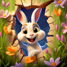 Load image into Gallery viewer, Diamond Painting - Full Round - picture frame animal bunny (30*30CM)