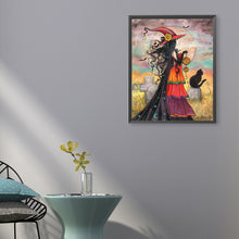 Load image into Gallery viewer, AB Diamond Painting - Full Square - halloween witch (40*50CM)