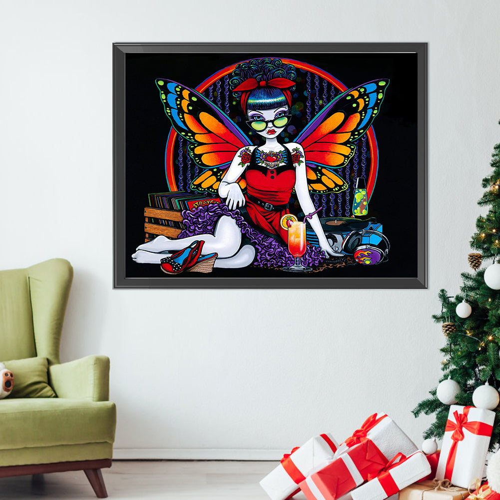 AB Diamond Painting - Full Square - Dark Butterfly (40*50CM)