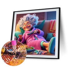 Load image into Gallery viewer, Diamond Painting - Full Round - Funny grandma (30*30CM)
