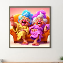 Load image into Gallery viewer, Diamond Painting - Full Round - Funny grandma (30*30CM)