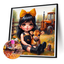 Load image into Gallery viewer, Diamond Painting - Full Round - cute pet girl (30*30CM)