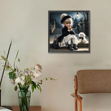 Load image into Gallery viewer, Diamond Painting - Full Round - cute pet girl (30*30CM)