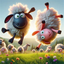 Load image into Gallery viewer, Diamond Painting - Full Round - funny lamb (30*30CM)