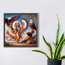 Load image into Gallery viewer, Diamond Painting - Full Square - Indian and eagle (40*40CM)