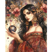 Load image into Gallery viewer, Diamond Painting - Full Round - tarot card crystal ball woman (40*50CM)