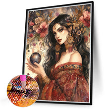 Load image into Gallery viewer, Diamond Painting - Full Round - tarot card crystal ball woman (40*50CM)