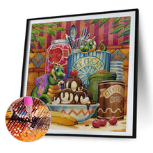Load image into Gallery viewer, AB Diamond Painting - Full Round - green dragon and dessert (45*45CM)