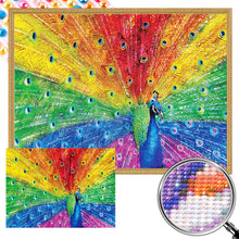 Load image into Gallery viewer, AB Diamond Painting - Full Round - Colorful peacock (55*40CM)
