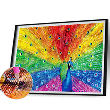Load image into Gallery viewer, AB Diamond Painting - Full Round - Colorful peacock (55*40CM)