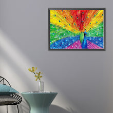 Load image into Gallery viewer, AB Diamond Painting - Full Round - Colorful peacock (55*40CM)