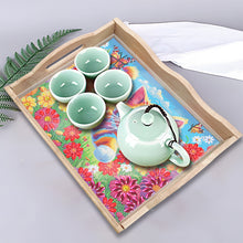 Load image into Gallery viewer, Wooden Cat 5D DIY Diamond Painting Serving Tray Diamond Painting Tray Handicraft