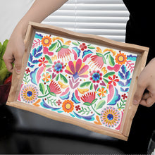 Load image into Gallery viewer, Wooden Cat 5D DIY Diamond Painting Serving Tray Diamond Painting Tray Handicraft