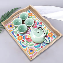 Load image into Gallery viewer, Wooden Cat 5D DIY Diamond Painting Serving Tray Diamond Painting Tray Handicraft