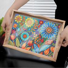 Load image into Gallery viewer, Wooden Cat 5D DIY Diamond Painting Serving Tray Diamond Painting Tray Handicraft