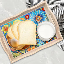 Load image into Gallery viewer, Wooden Cat 5D DIY Diamond Painting Serving Tray Diamond Painting Tray Handicraft