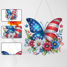 Load image into Gallery viewer, Double Sided Acrylic Flower Butterfly Diamond Painting Decor Diamond Art Pendant