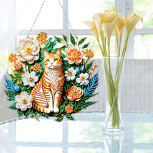 Load image into Gallery viewer, Double Sided Acrylic Flower Butterfly Diamond Painting Decor Diamond Art Pendant