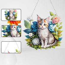 Load image into Gallery viewer, Double Sided Acrylic Flower Butterfly Diamond Painting Decor Diamond Art Pendant