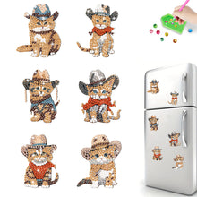 Load image into Gallery viewer, 6Pcs Special Shape Animal Diamond Painting Fridge Magnet Diamond Magnets Decals