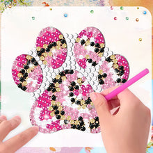 Load image into Gallery viewer, 6Pcs Puppy Footprint Special Shape Diamond Painting Fridge Magnet for DIY Crafts