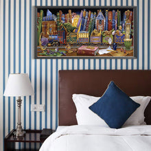 Load image into Gallery viewer, Diamond Painting - Full Round - cartoon book dragon (60*30CM)