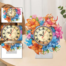Load image into Gallery viewer, Acrylic Special Shaped Lily 5D Diamond Painting Clock Art Craft for Home Decor (With clock function)