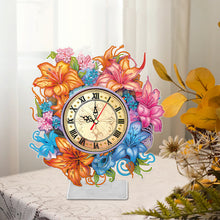 Load image into Gallery viewer, Acrylic Special Shaped Lily 5D Diamond Painting Clock Art Craft for Home Decor (With clock function)