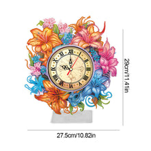 Load image into Gallery viewer, Acrylic Special Shaped Lily 5D Diamond Painting Clock Art Craft for Home Decor (With clock function)
