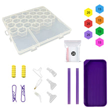 Load image into Gallery viewer, 30/120Pcs Diamond Embroidery Drill Mud Kit with Box Diamond Mosaic Glue Clay Set
