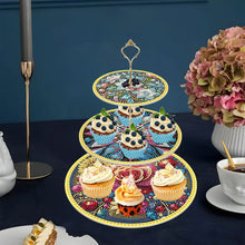 Load image into Gallery viewer, 3 Tier Diamond Painting Cupcake Stand Mandala Butterfly Sunflower for Art Crafts