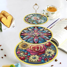 Load image into Gallery viewer, 3 Tier Diamond Painting Cupcake Stand Mandala Butterfly Sunflower for Art Crafts