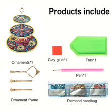 Load image into Gallery viewer, 3 Tier Diamond Painting Cupcake Stand Mandala Butterfly Sunflower for Art Crafts