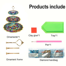 Load image into Gallery viewer, 3 Tier Diamond Painting Cupcake Stand Mandala Butterfly Sunflower for Art Crafts