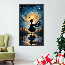 Load image into Gallery viewer, AB Diamond Painting - Full Round - woman under starry sky (40*70CM)