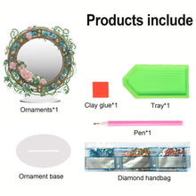 Load image into Gallery viewer, Acrylic Small Flower Disk DIY Diamond Art Mirror Crystal Diamond Painting Mirror