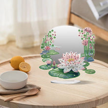 Load image into Gallery viewer, Acrylic Lotus DIY Diamond Art Mirror Crystal Diamond Art Painting Mirror Decor