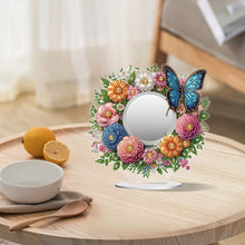 Load image into Gallery viewer, Acrylic Flowers Butterfly DIY Diamond Art Mirror Crystal Diamond Painting Mirror