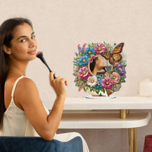 Load image into Gallery viewer, Acrylic Flowers Butterfly DIY Diamond Art Mirror Crystal Diamond Painting Mirror