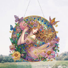 Load image into Gallery viewer, Double Sided Special Shape Butterfly Girl Diamond Painting Decor for Wall Window