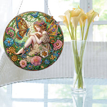 Load image into Gallery viewer, Double Sided Special Shape Butterfly Girl Diamond Painting Decor for Wall Window