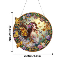 Load image into Gallery viewer, Double Sided Special Shape Butterfly Girl Diamond Painting Decor for Wall Window