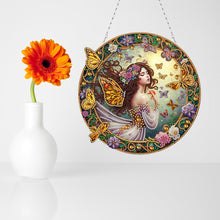 Load image into Gallery viewer, Double Sided Special Shape Butterfly Girl Diamond Painting Decor for Wall Window