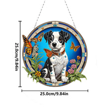 Load image into Gallery viewer, Cat Dog Double Sided Effect Diamond Painting Hanging Pendant Home Windows Decor