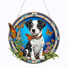Load image into Gallery viewer, Cat Dog Double Sided Effect Diamond Painting Hanging Pendant Home Windows Decor