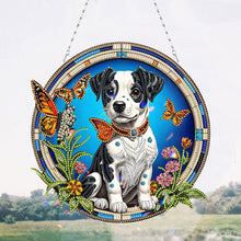 Load image into Gallery viewer, Cat Dog Double Sided Effect Diamond Painting Hanging Pendant Home Windows Decor