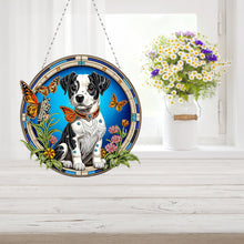 Load image into Gallery viewer, Cat Dog Double Sided Effect Diamond Painting Hanging Pendant Home Windows Decor