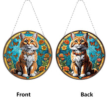 Load image into Gallery viewer, Cat Dog Double Sided Effect Diamond Painting Hanging Pendant Home Windows Decor