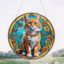 Load image into Gallery viewer, Cat Dog Double Sided Effect Diamond Painting Hanging Pendant Home Windows Decor