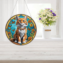 Load image into Gallery viewer, Cat Dog Double Sided Effect Diamond Painting Hanging Pendant Home Windows Decor